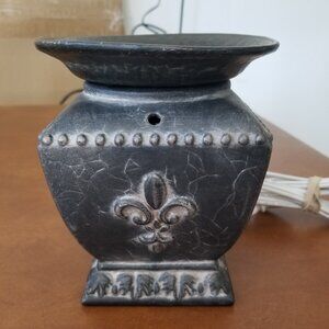 ScentSationals Wax Warmer - Slate Grey Fleur-de-Lis